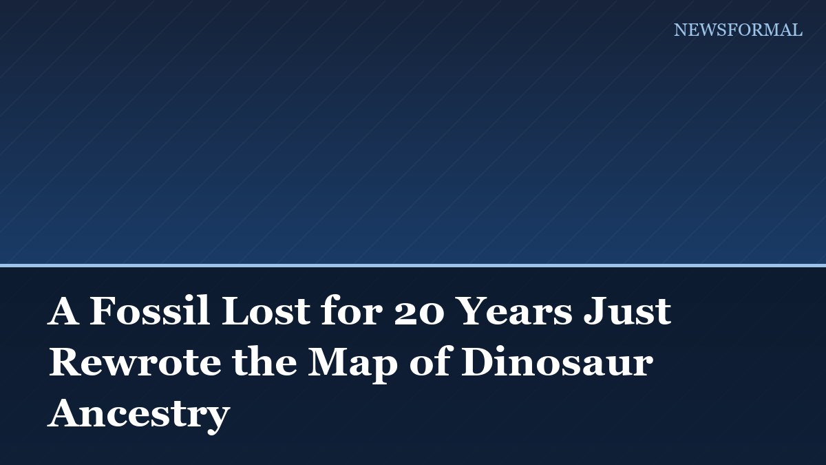 A Fossil Lost for 20 Years Just Rewrote the Map of Dinosaur Ancestry