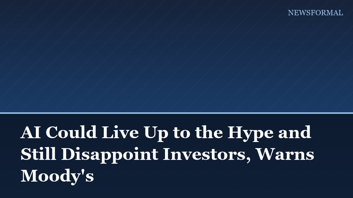 AI Could Live Up to the Hype and Still Disappoint Investors, Warns Moody's