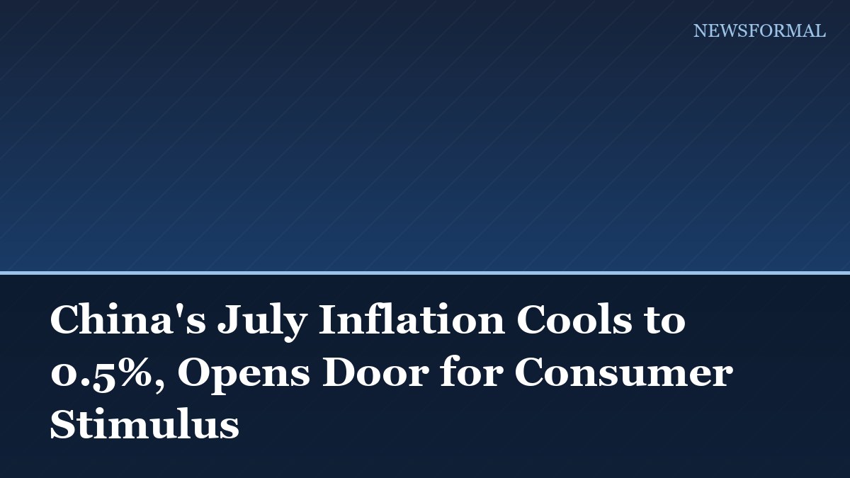China's July Inflation Cools to 0.5%, Opens Door for Consumer Stimulus