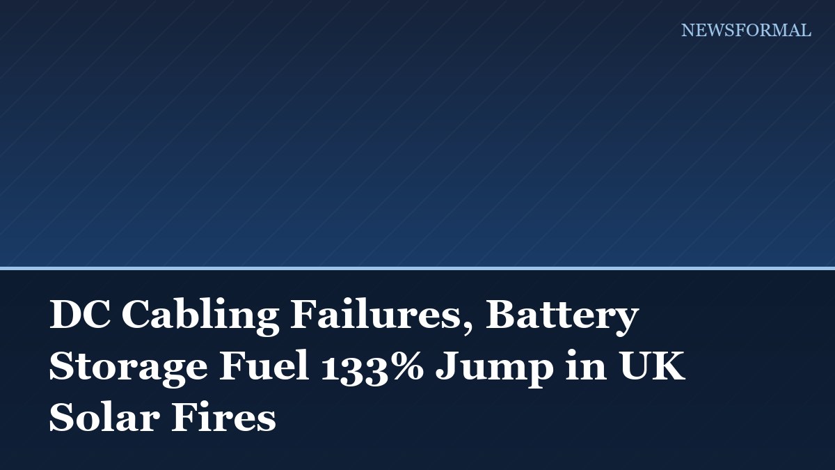 DC Cabling Failures, Battery Storage Fuel 133% Jump in UK Solar Fires