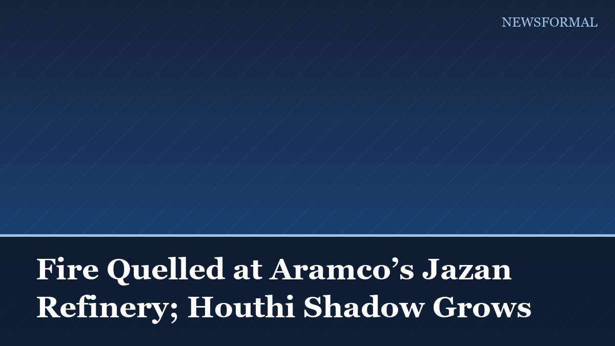 Fire Quelled at Aramco’s Jazan Refinery; Houthi Shadow Grows