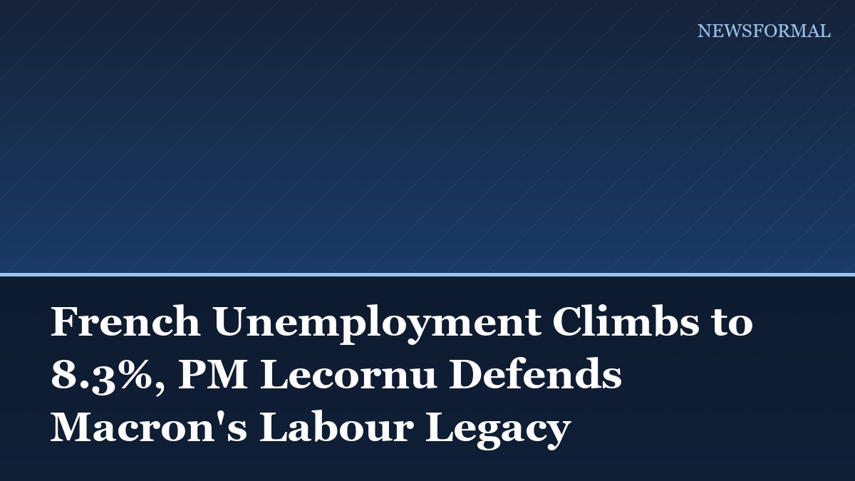 French Unemployment Climbs to 8.3%, PM Lecornu Defends Macron's Labour Legacy