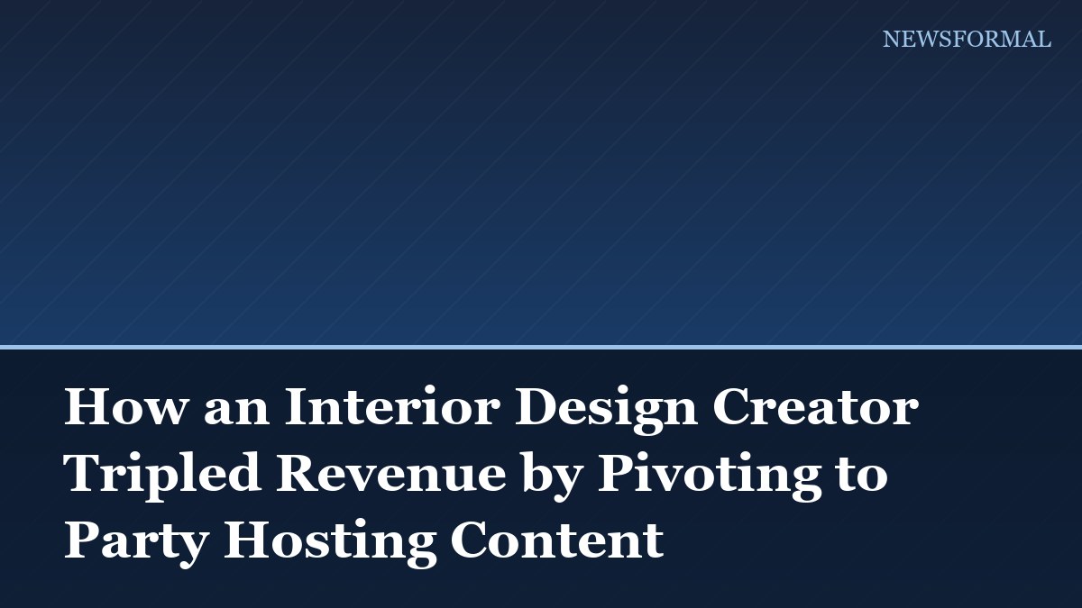 How an Interior Design Creator Tripled Revenue by Pivoting to Party Hosting Content