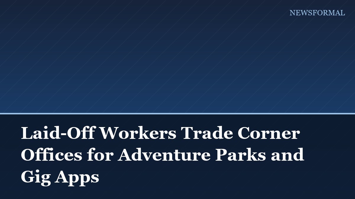 Laid-Off Workers Trade Corner Offices for Adventure Parks and Gig Apps