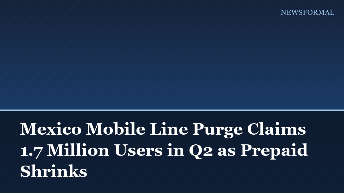 Mexico Mobile Line Purge Claims 1.7 Million Users in Q2 as Prepaid Shrinks