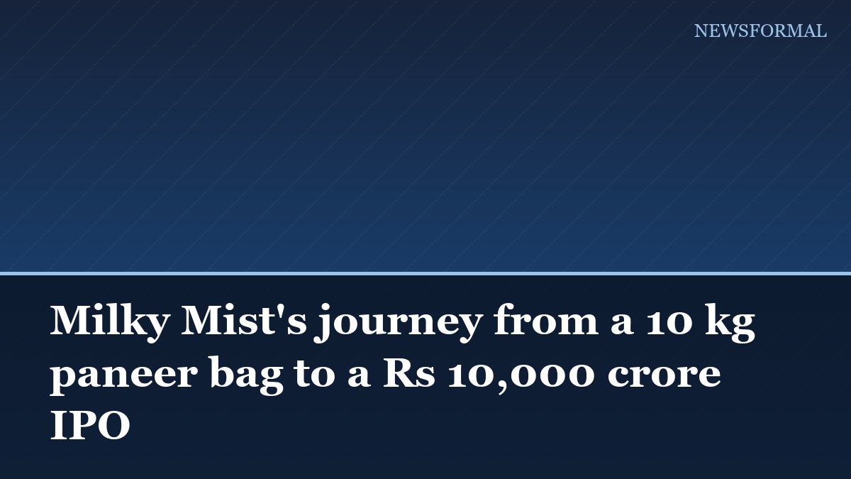 Milky Mist's journey from a 10 kg paneer bag to a Rs 10,000 crore IPO