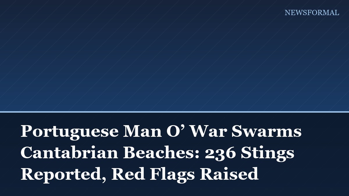 Portuguese Man O’ War Swarms Cantabrian Beaches: 236 Stings Reported, Red Flags Raised