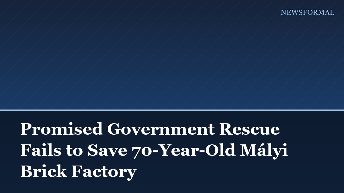 Promised Government Rescue Fails to Save 70-Year-Old Mályi Brick Factory