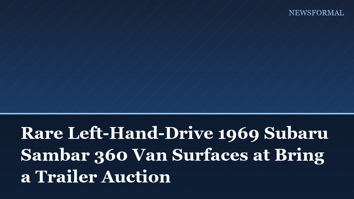 Rare Left-Hand-Drive 1969 Subaru Sambar 360 Van Surfaces at Bring a Trailer Auction
