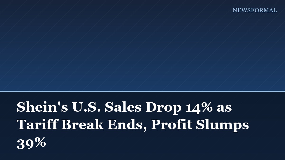 Shein's U.S. Sales Drop 14% as Tariff Break Ends, Profit Slumps 39%