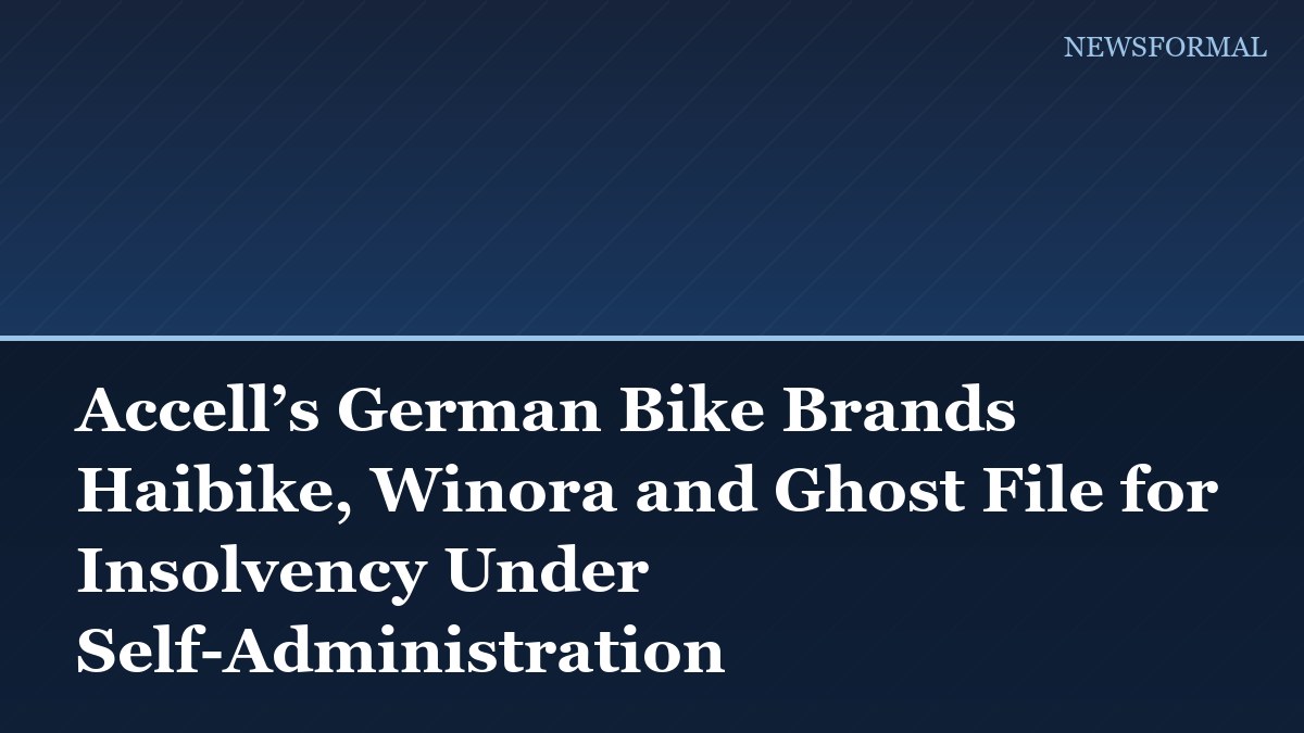 Accell’s German Bike Brands Haibike, Winora and Ghost File for Insolvency Under Self-Administration