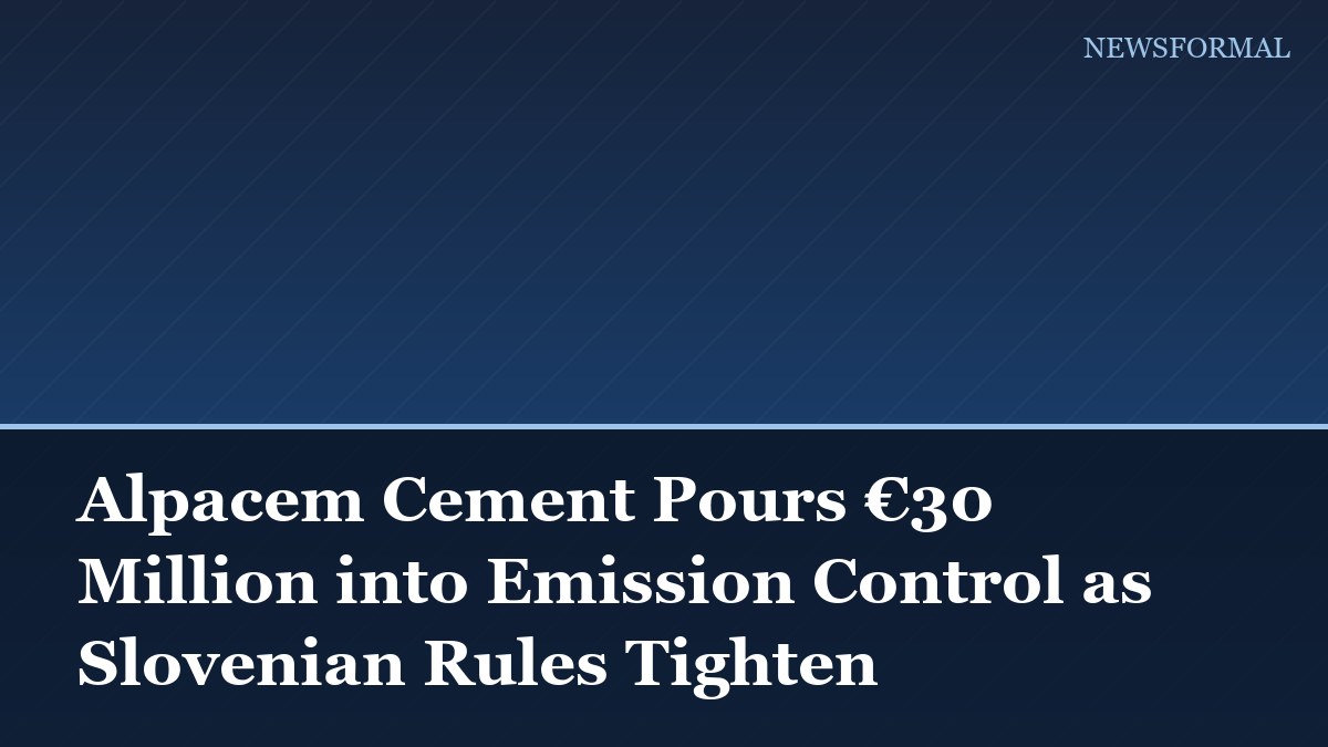Alpacem Cement Pours €30 Million into Emission Control as Slovenian Rules Tighten