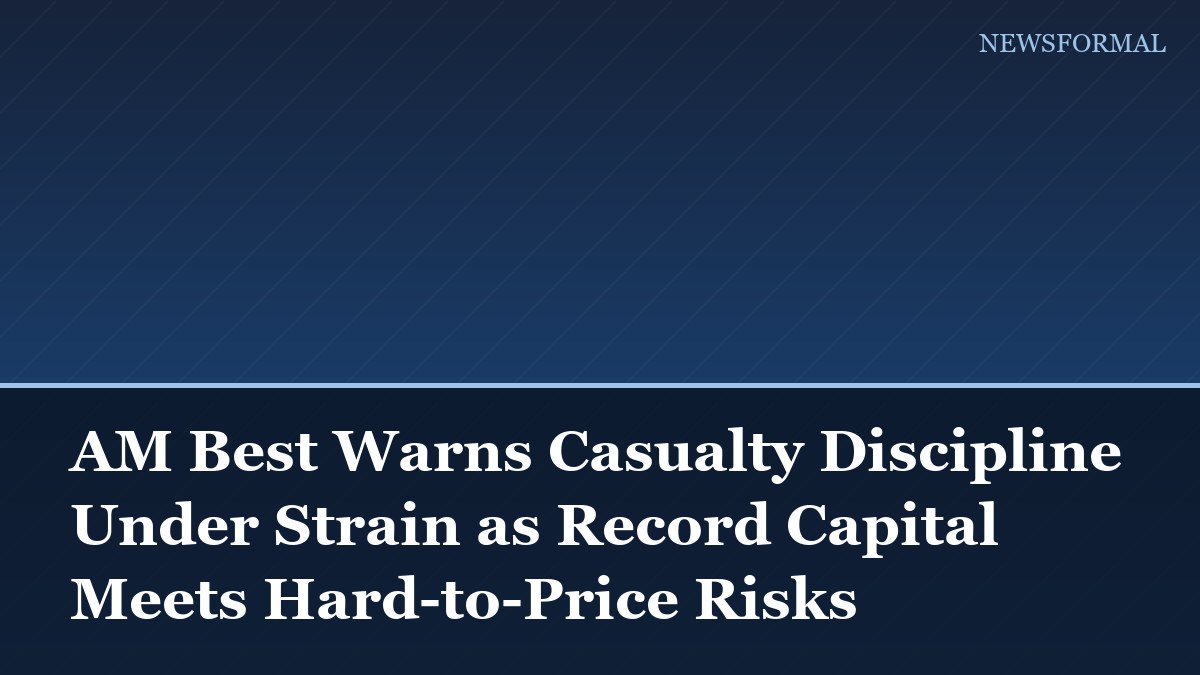 AM Best Warns Casualty Discipline Under Strain as Record Capital Meets Hard-to-Price Risks