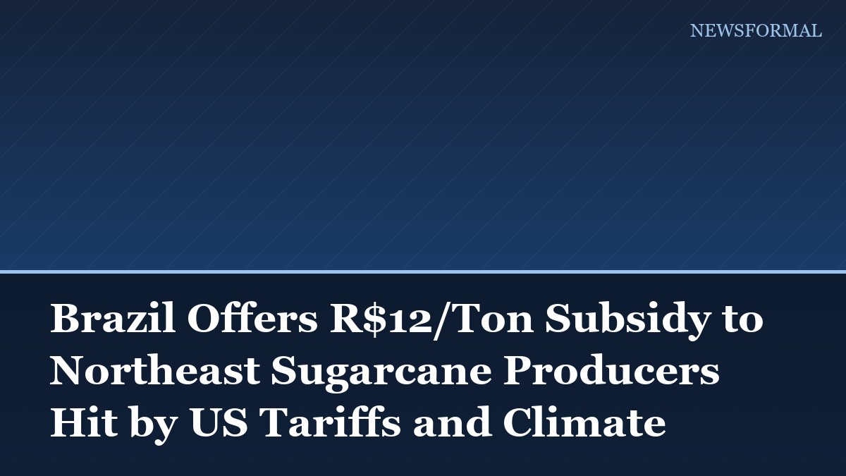 Brazil Offers R$12/Ton Subsidy to Northeast Sugarcane Producers Hit by US Tariffs and Climate