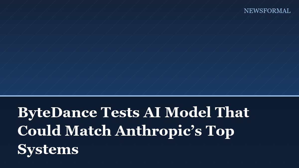ByteDance Tests AI Model That Could Match Anthropic’s Top Systems
