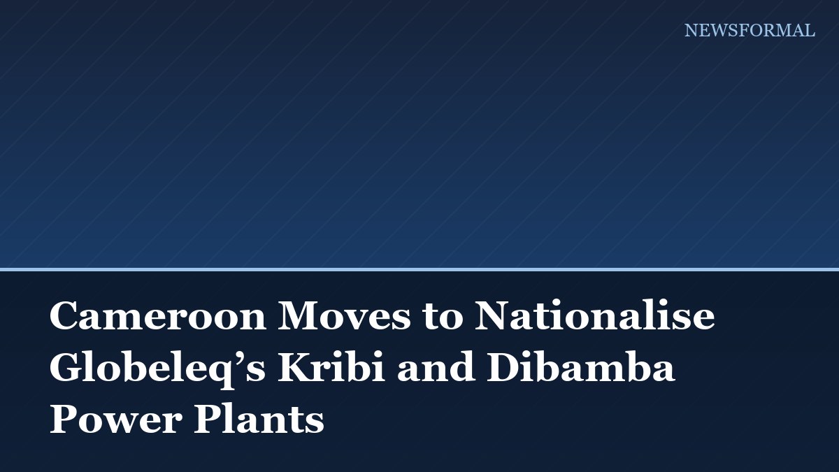 Cameroon Moves to Nationalise Globeleq’s Kribi and Dibamba Power Plants
