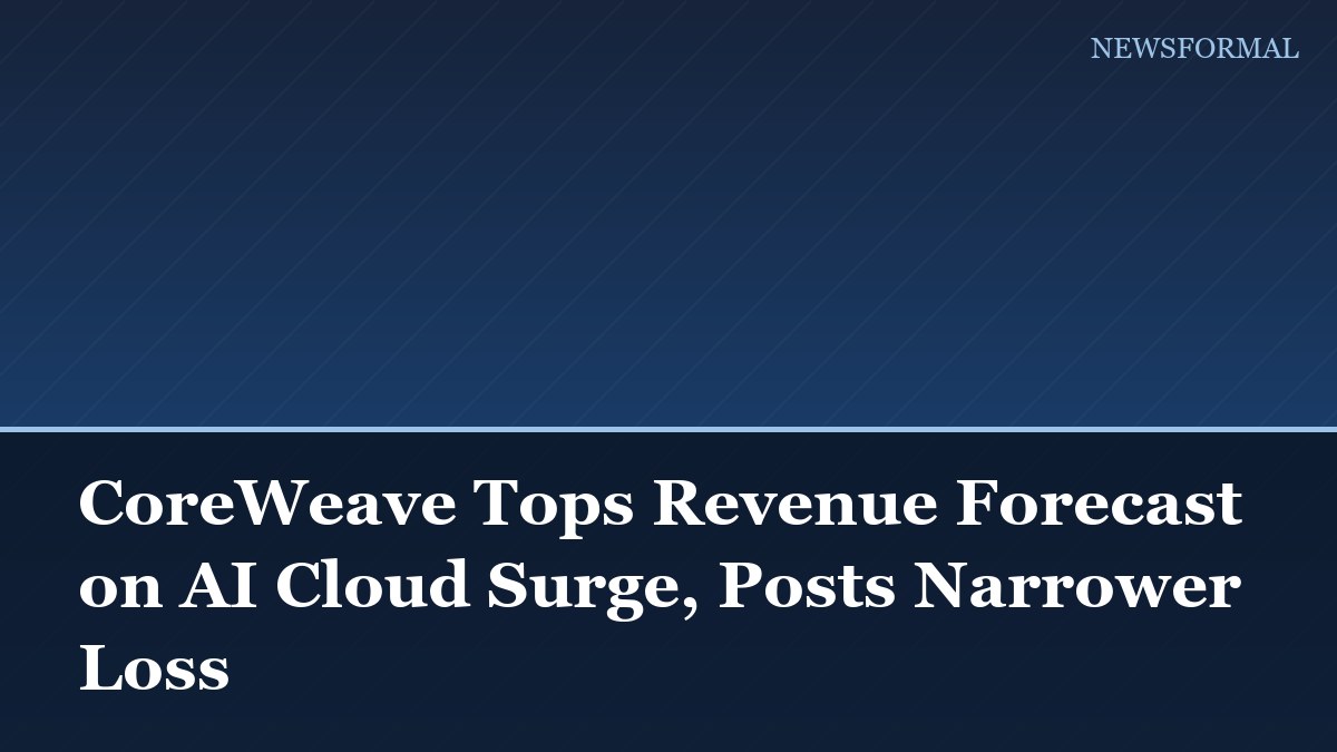 CoreWeave Tops Revenue Forecast on AI Cloud Surge, Posts Narrower Loss