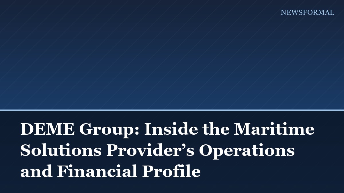 DEME Group: Inside the Maritime Solutions Provider’s Operations and Financial Profile