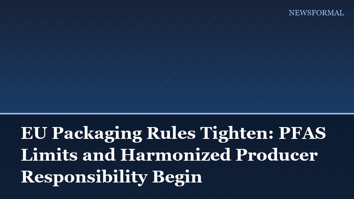 EU Packaging Rules Tighten: PFAS Limits and Harmonized Producer Responsibility Begin
