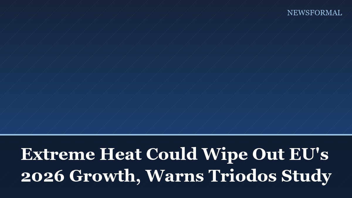 Extreme Heat Could Wipe Out EU's 2026 Growth, Warns Triodos Study