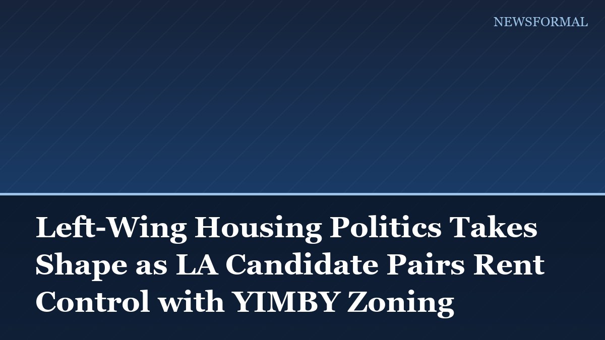 Left-Wing Housing Politics Takes Shape as LA Candidate Pairs Rent Control with YIMBY Zoning