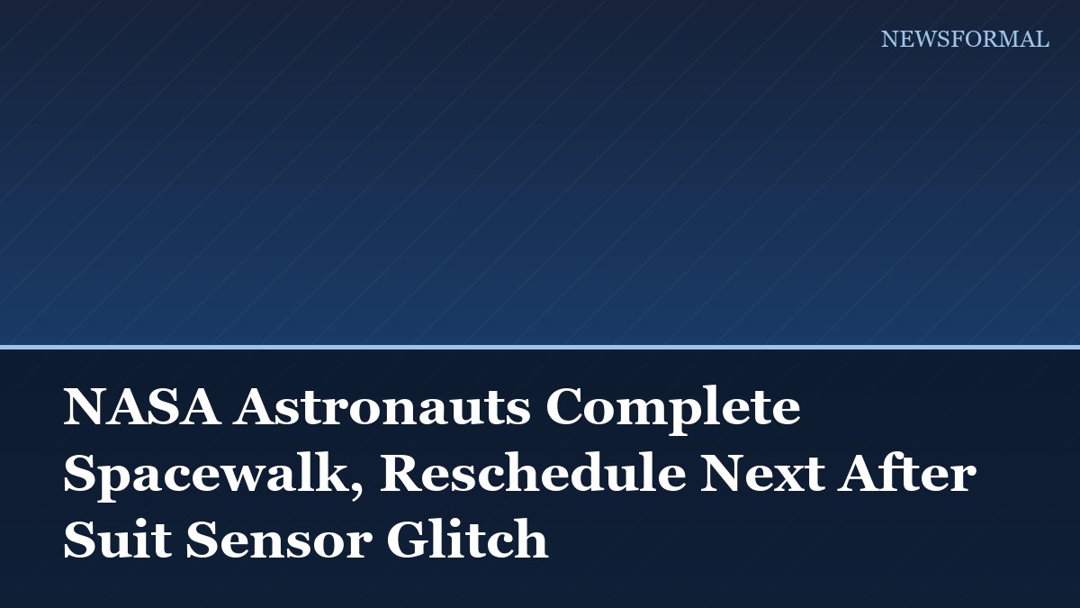 NASA Astronauts Complete Spacewalk, Reschedule Next After Suit Sensor Glitch