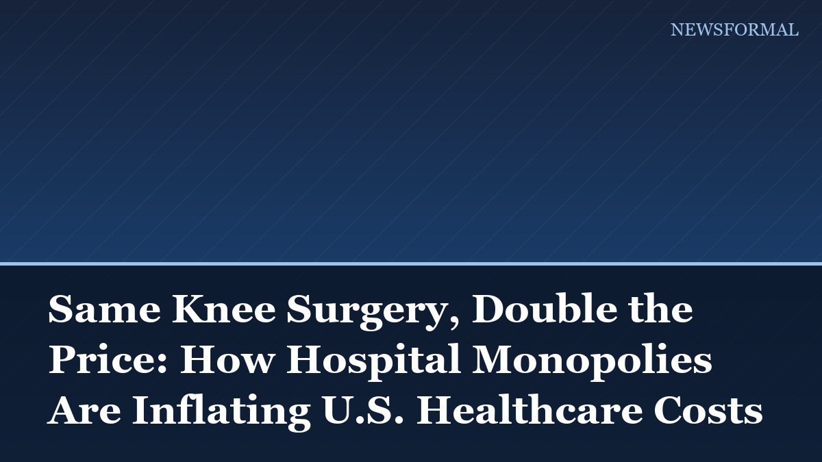 Same Knee Surgery, Double the Price: How Hospital Monopolies Are Inflating U.S. Healthcare Costs