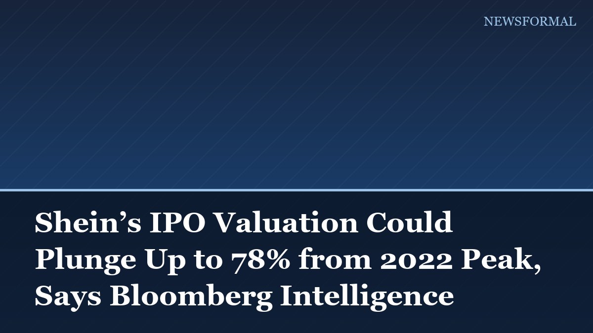 Shein’s IPO Valuation Could Plunge Up to 78% from 2022 Peak, Says Bloomberg Intelligence