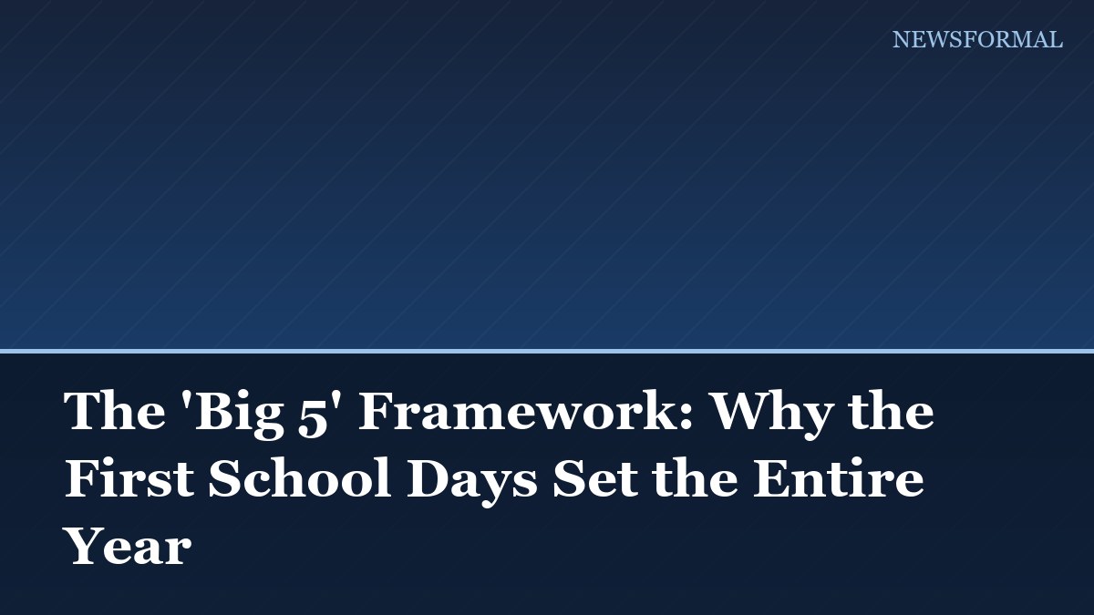 The 'Big 5' Framework: Why the First School Days Set the Entire Year