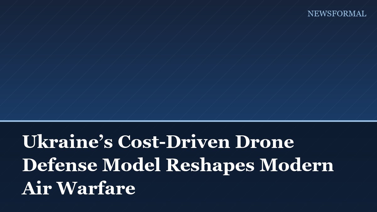 Ukraine’s Cost-Driven Drone Defense Model Reshapes Modern Air Warfare