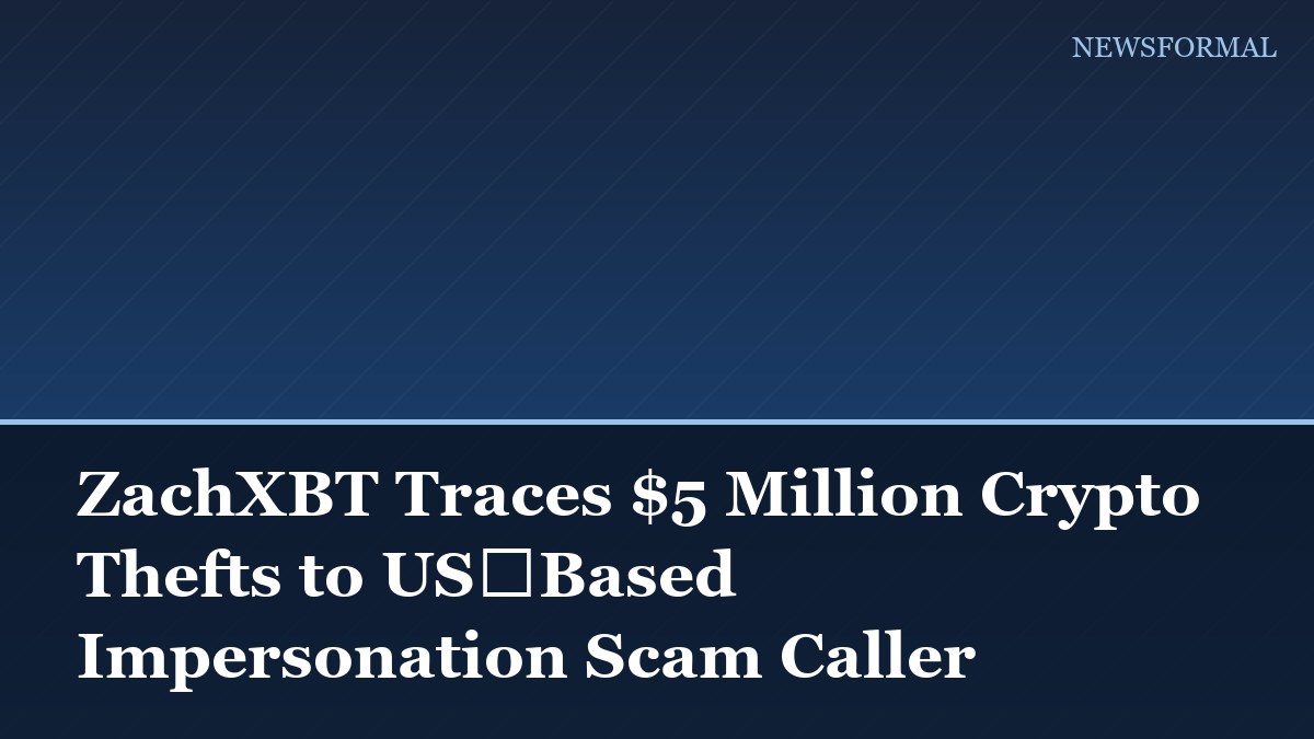 ZachXBT Traces $5 Million Crypto Thefts to US‑Based Impersonation Scam Caller