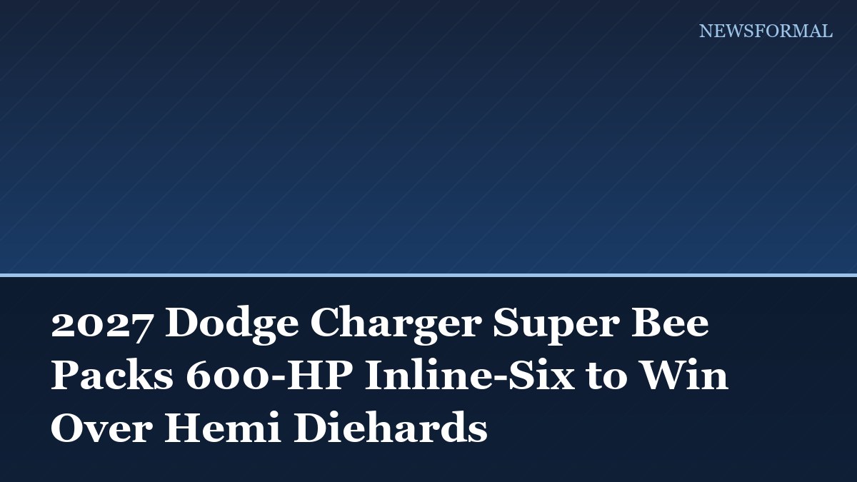 2027 Dodge Charger Super Bee Packs 600-HP Inline-Six to Win Over Hemi Diehards