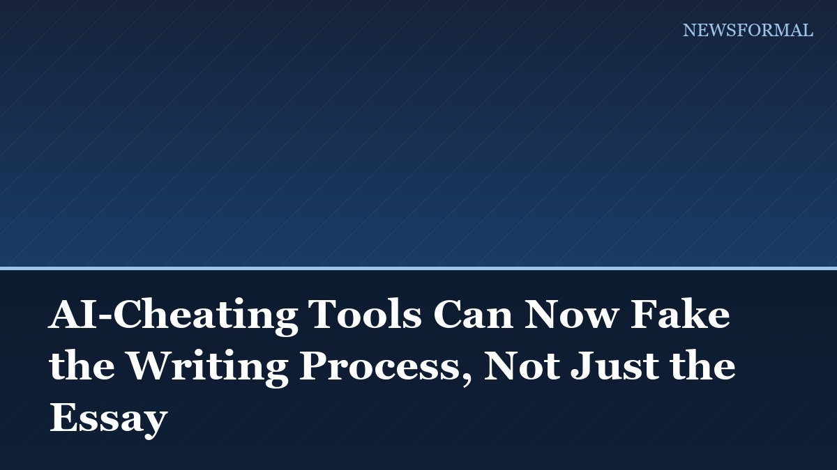 AI-Cheating Tools Can Now Fake the Writing Process, Not Just the Essay