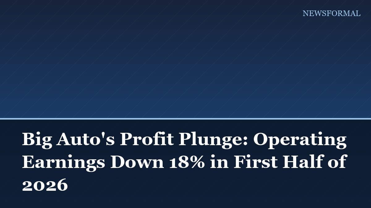 Big Auto's Profit Plunge: Operating Earnings Down 18% in First Half of 2026