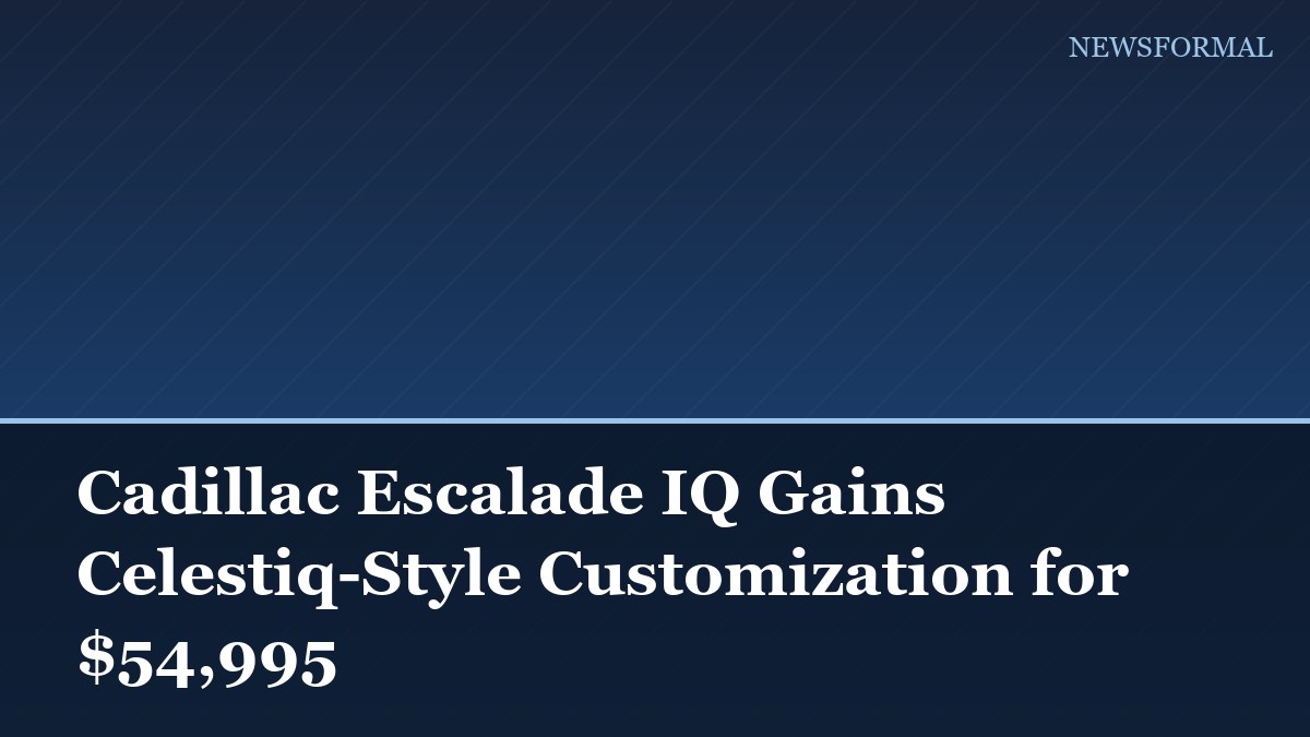Cadillac Escalade IQ Gains Celestiq-Style Customization for $54,995