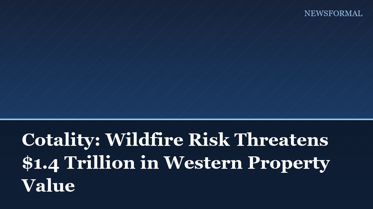 Cotality: Wildfire Risk Threatens $1.4 Trillion in Western Property Value