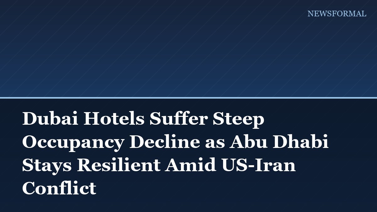 Dubai Hotels Suffer Steep Occupancy Decline as Abu Dhabi Stays Resilient Amid US-Iran Conflict