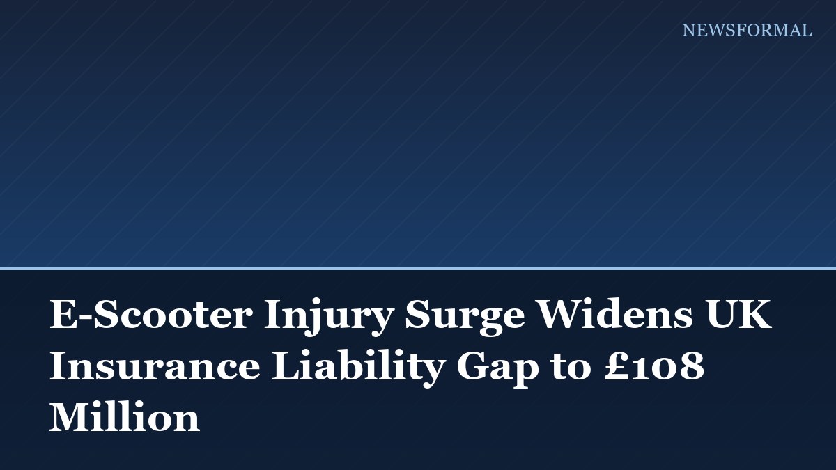 E-Scooter Injury Surge Widens UK Insurance Liability Gap to £108 Million