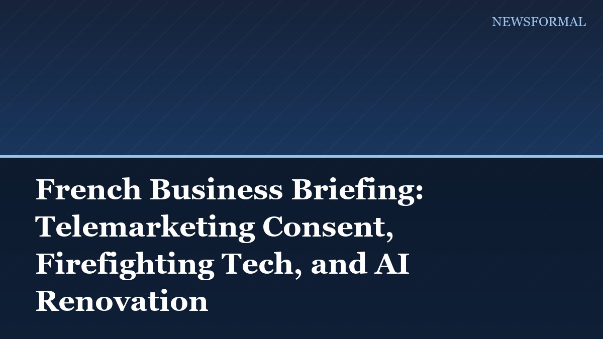 French Business Briefing: Telemarketing Consent, Firefighting Tech, and AI Renovation