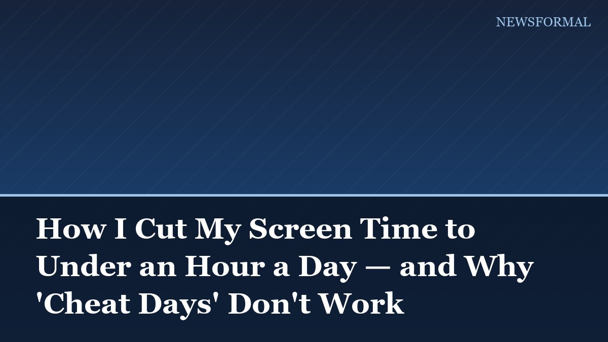 How I Cut My Screen Time to Under an Hour a Day — and Why 'Cheat Days' Don't Work