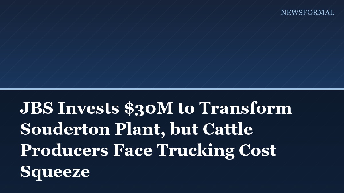 JBS Invests $30M to Transform Souderton Plant, but Cattle Producers Face Trucking Cost Squeeze