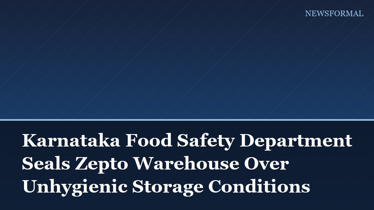 Karnataka Food Safety Department Seals Zepto Warehouse Over Unhygienic Storage Conditions