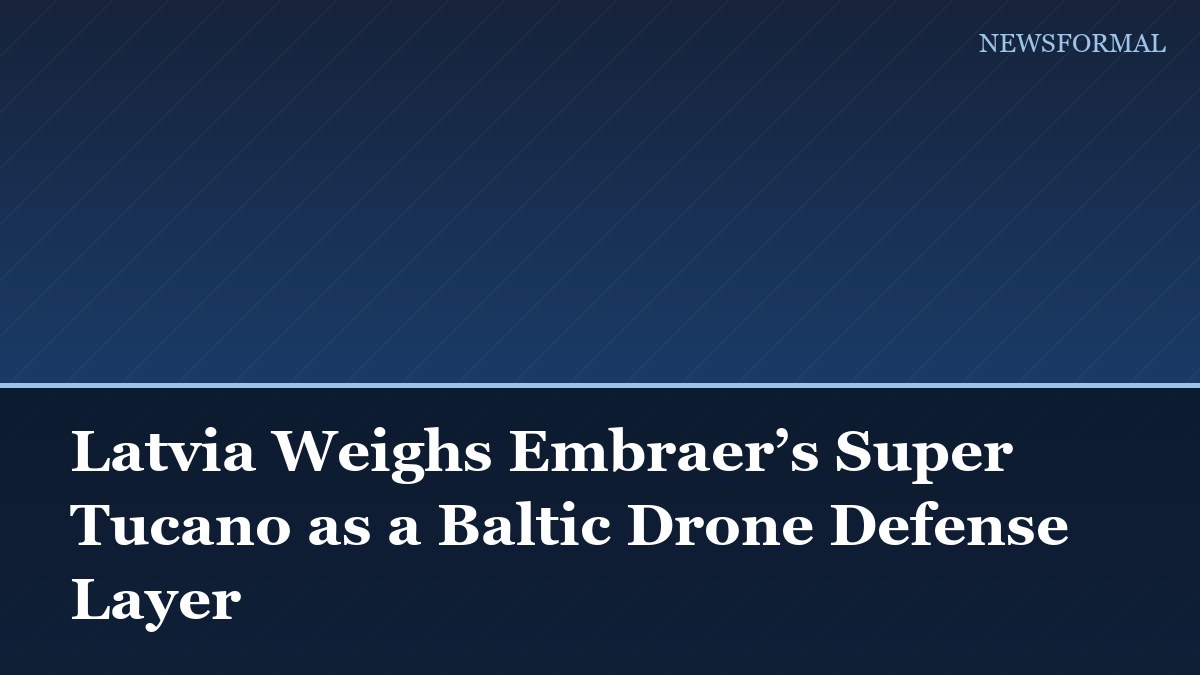 Latvia Weighs Embraer’s Super Tucano as a Baltic Drone Defense Layer