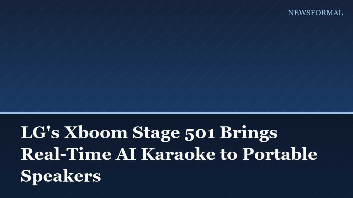 LG's Xboom Stage 501 Brings Real-Time AI Karaoke to Portable Speakers