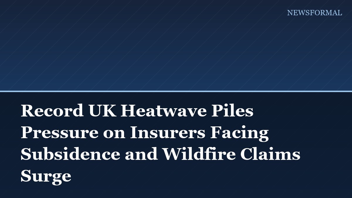 Record UK Heatwave Piles Pressure on Insurers Facing Subsidence and Wildfire Claims Surge