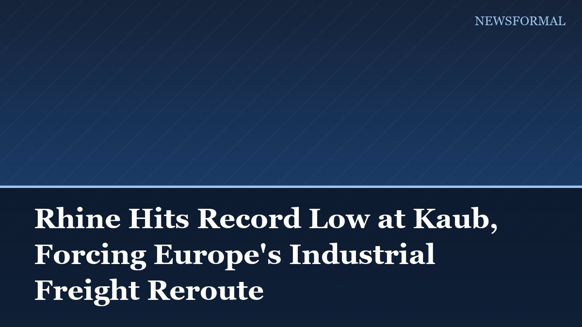Rhine Hits Record Low at Kaub, Forcing Europe's Industrial Freight Reroute