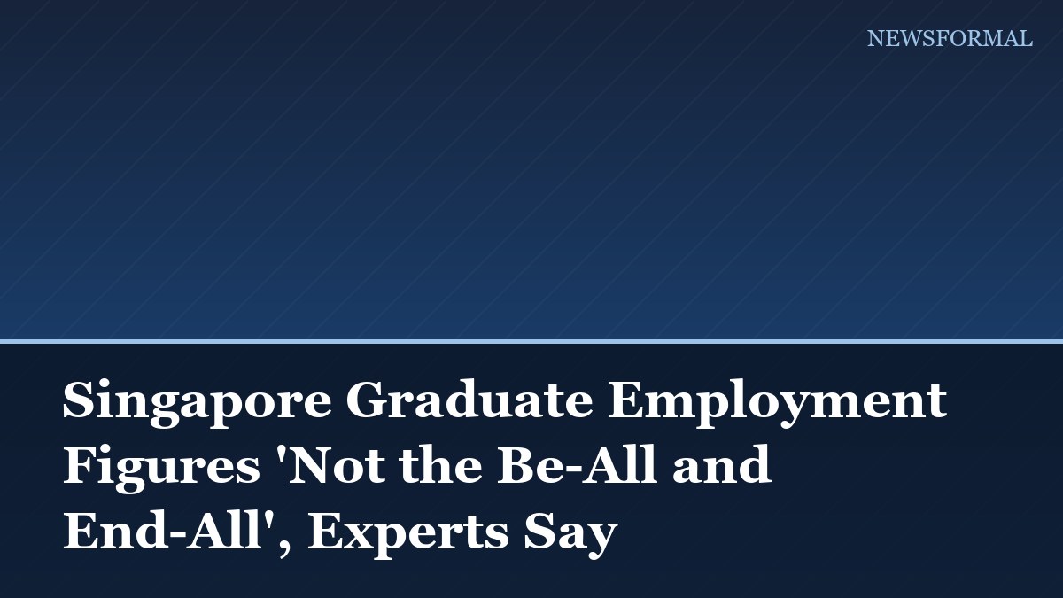 Singapore Graduate Employment Figures 'Not the Be-All and End-All', Experts Say