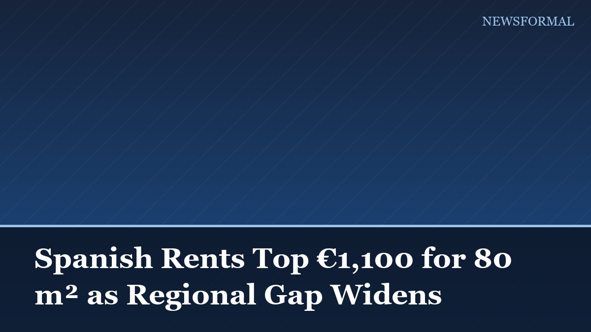 Spanish Rents Top €1,100 for 80 m² as Regional Gap Widens