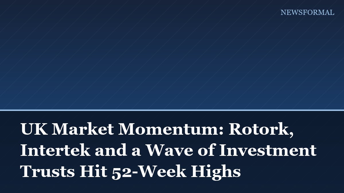 UK Market Momentum: Rotork, Intertek and a Wave of Investment Trusts Hit 52-Week Highs