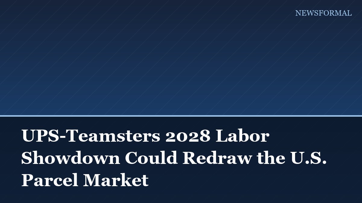UPS-Teamsters 2028 Labor Showdown Could Redraw the U.S. Parcel Market